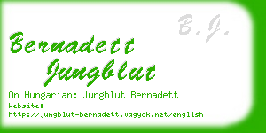 bernadett jungblut business card